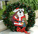 Santapaws in Wreath